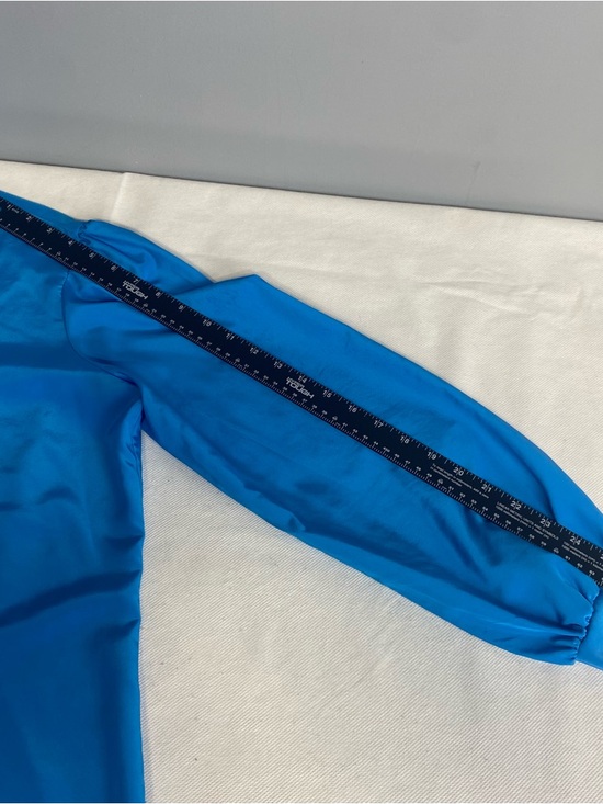 Vtg Jessica West Blouse Tuxedo Ruffle Button Down Blue Blouse Sz 16 Fairycore - Picture 11 of 16